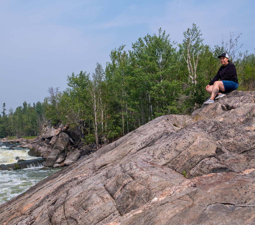 Guest enjoying north falls